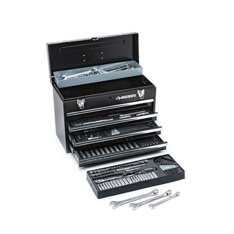 Husky Mechanics Tool Set with Steel Storage Chest 